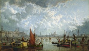 Waterloo Bridge vanaf de Theems door John MacVicar Anderson